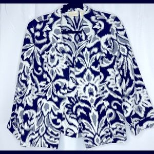 Chicos Blue Cotton Blazer M